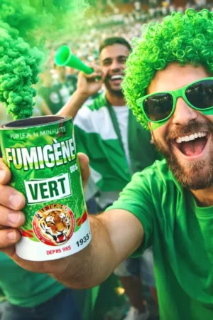 Dernier Modèle Fumigène Vert en pot 1 minute