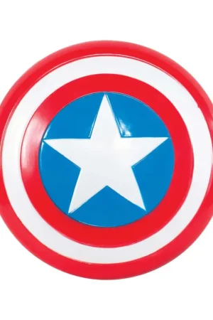Commander Vite Bouclier en plastique blanc Captain America 30 cm
