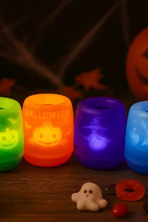 4 Bougies Magiques Halloween Multicolores Bon Marché