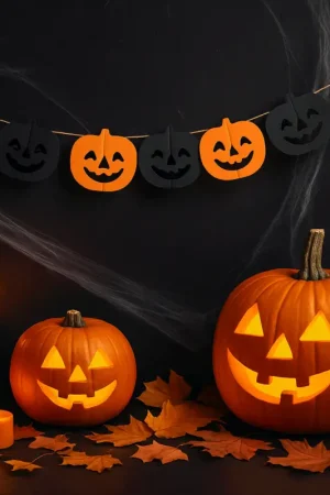 Guirlande Citrouilles en Papier Halloween 6 Mètres Remise