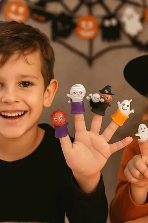 Marionnettes de Doigts Halloween Lot de 5 Prix Réduit