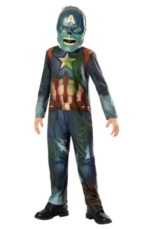 Déguisement classique Captain America Zombie 9-10 ans Offre Limitée