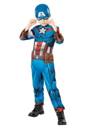 Authentique Déguisement Green Collection Captain America 7-8 ans