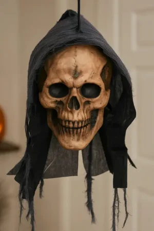 Acheter Direct Décoration Halloween tête de mort à suspendre