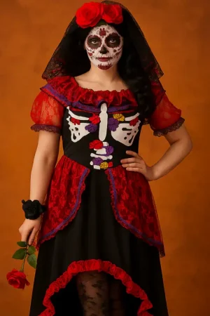 Déguisement Dia de los Muertos - Taille L Populaire