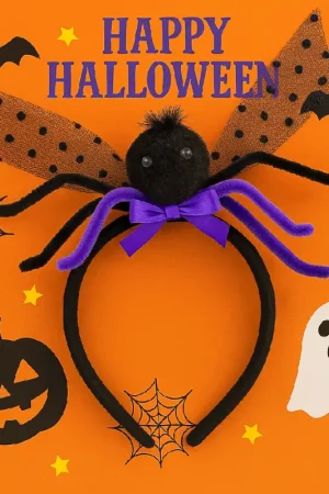 Certifié Serre-tête Halloween araignée géante
