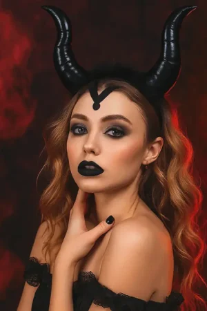 Usine Directe Serre-tête diablesse maléfique noir adulte