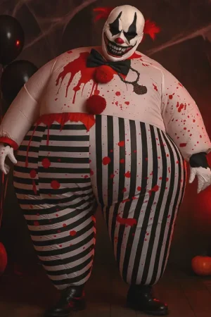 Déguisement adulte clown diabolique gonflable Soldes