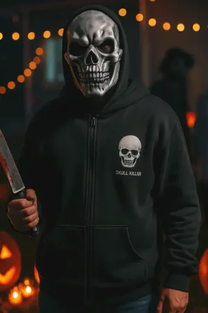 Sweat à capuche et masque squelette tueur Produit De Marque
