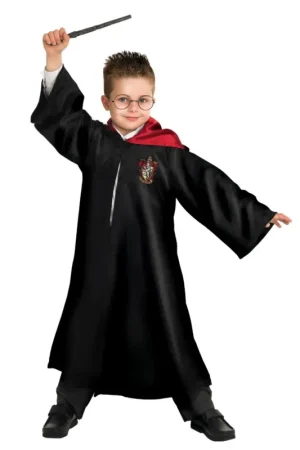 Satisfait Ou Remboursé Déguisement luxe Harry Potter Cape + cravate + baguette + lunettes 5-6 ans ®