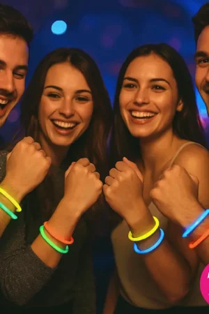 Quantité Limitée Bracelets néon lumineux multicolores x10