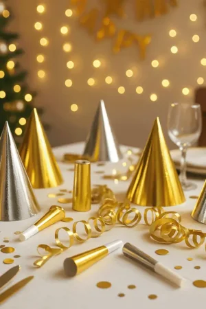 Achetez Aujourd'hui Kit de fête or et argent pour 5 personnes