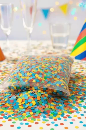 Prix Bas Confettis multicolores 1 kg en sachet pour fêtes