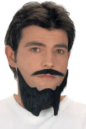 Moustache noire adulte en vrais cheveux Achetez Aujourd'hui
