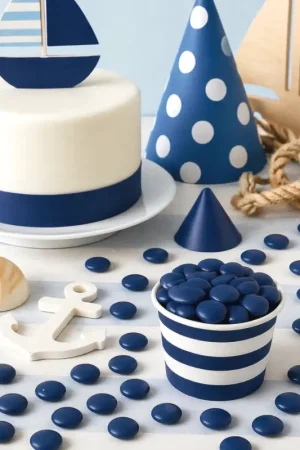 Dragees au chocolat confetti Bleu Marine Nouveauté