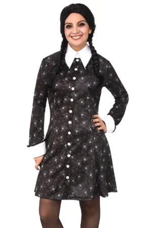 Déguisement classique adulte Mercredi® Addams Taille S Pas Cher