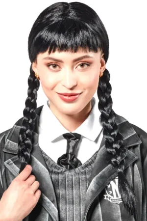 Perruque adulte Mercredi® Addams Acheter En Ligne