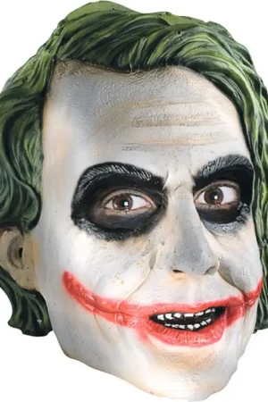Masque Adulte Joker™ 3/4 en Latex – The Dark Knight™ – DC Comics® Bon Marché