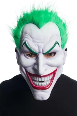 Masque Adulte Joker™ en PVC avec Cheveux – DC Comics® Nouveauté