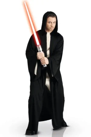 Déguisement adulte TU Jedi™ noir Star Wars® – Cape longue à capuche Usine Directe