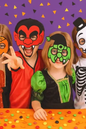 Super Prix Masques souples enfants Halloween Maskoweenies – Lot de 4 masques
