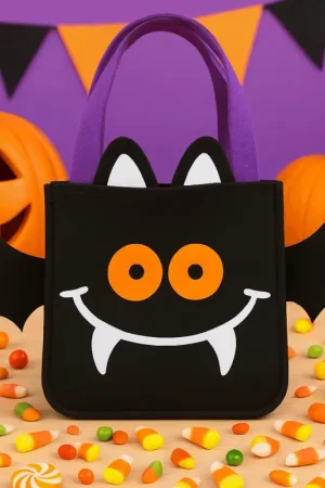 Nouvelle Collection Sac à Bonbons Chauve-Souris Noir En Feutrine