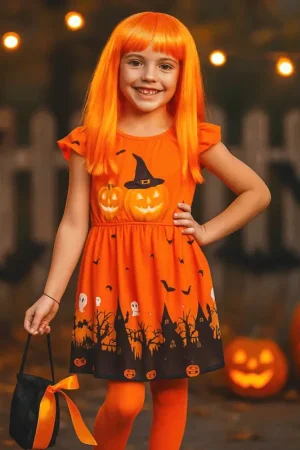 Dernière Chance Déguisement Robe Citrouille Enfant 3/4 ans