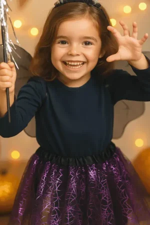 Set Tutu Halloween Chauve-Souris Enfant – Taille Unique 4 à 7 ans Satisfait Ou Remboursé
