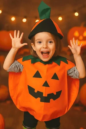 Déguisement Citrouille Enfant Halloween 3/4 ans – Costume rigolo Livraison Express