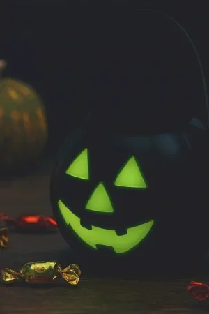 Pot à bonbons citrouille noir Halloween Acheter En Ligne