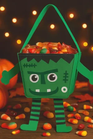 Sac porte-bonbons Frankenstein Halloween Affaire À Saisir