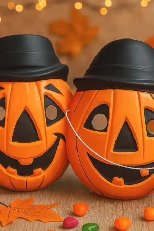 Petit Prix Masque enfant citrouille Halloween – 2 modèles assortis