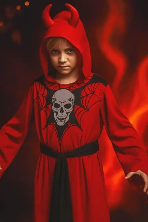 Déguisement diable garçon Halloween 8/10 ans Prix Cassé