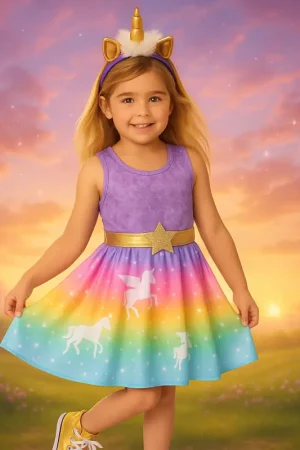 Pas Cher Déguisement Licorne + Serre-tête 3-4 ans