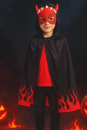 Commande En Gros Set cape et masque diable enfant