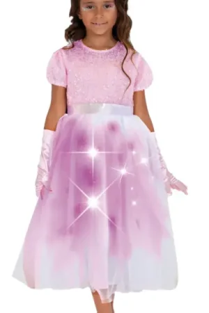 Déguisement princesse lumineuse sequins + accessoires 5-6 ans Acheter Direct