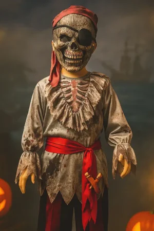 Pas Cher Déguisement Pirate Squelette Enfant 8/10 ans