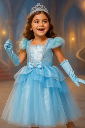 Déguisement luxe Princesse bleue 5-6 ans Acheter Direct