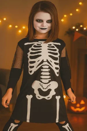 Déguisement Fille Squelette 3/4 ans Nouveauté