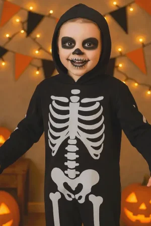 Déguisement squelette 7/8 ans – Costume Halloween Dernière Chance