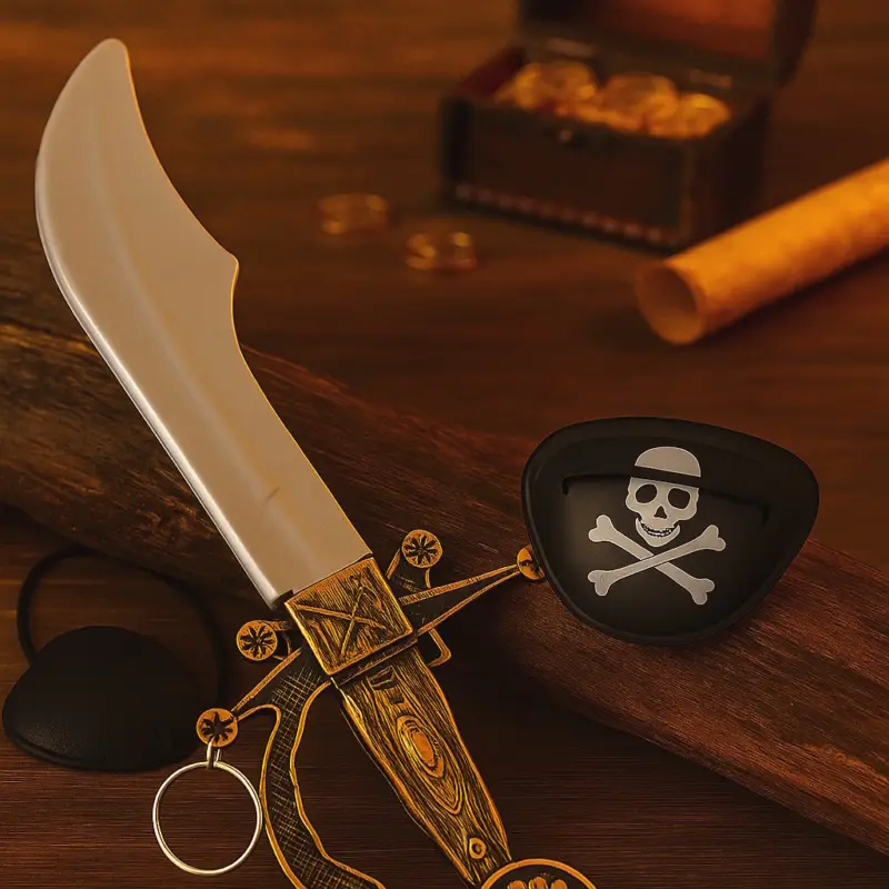 Soldes Kit sabre + Cache œil du Pirate + boucle d’oreille