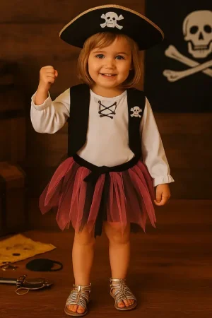 Déguisement Entrée de Gamme Pirate fille 3-4 ans Paiement Sécurisé