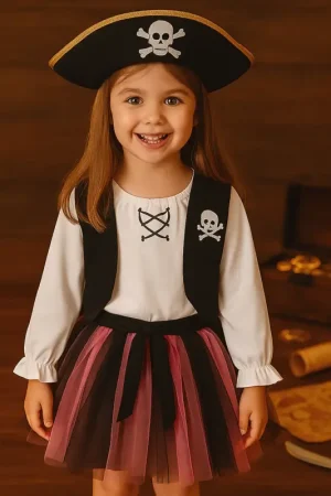 Déguisement Entrée de Gamme Pirate fille 5-7 ans Prix Choc