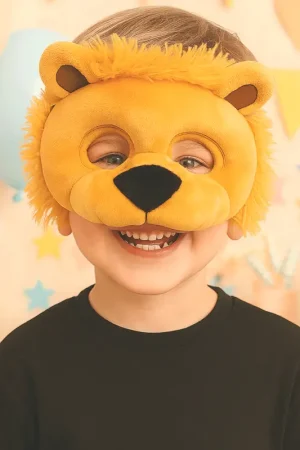 Nouvelle Collection Masque Lion Enfant en Peluche Douce