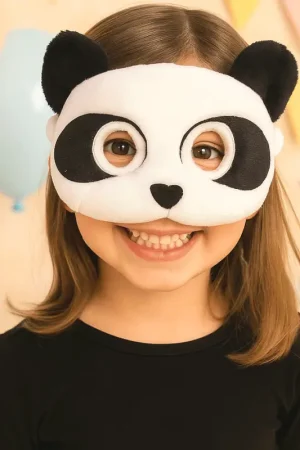 Masque Panda Enfant en Peluche Douce Prix Bas