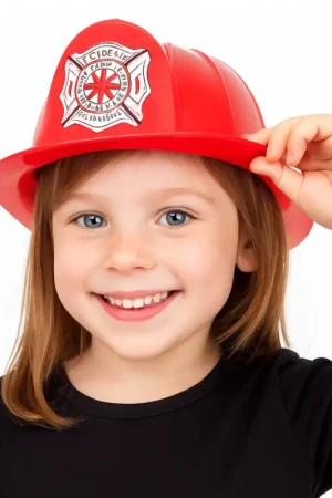 Casque pompier rouge Super Prix