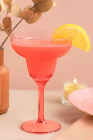 Verre à Cocktail Réutilisable Plastique Rose 265ml Usine Directe