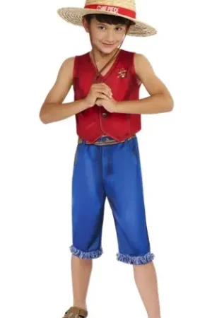 Pas Cher Déguisement classique Luffy 9/10 ans OnePiece®