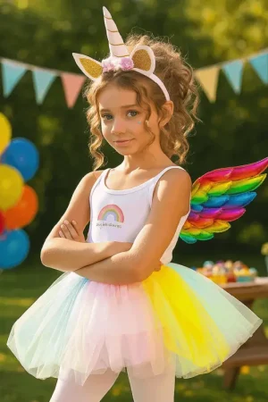 Nouveauté Set déguisement licorne fille avec tutu et accessoires