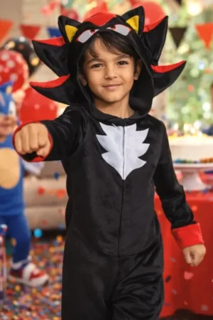 Jusqu'à Épuisement Des Stocks Déguisement Shadow™ enfant 4/6 ans – Costume Sonic noir officiel